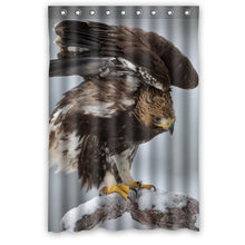 Load image into Gallery viewer, FUNNY KIDS&#39; HOME Fashion Design Waterproof Polyester Fabric Bathroom Shower Curtain Standard Size 48(w) x72(h) with Shower Rings - Bird Eagle Winter Twigs
