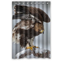 FUNNY KIDS' HOME Fashion Design Waterproof Polyester Fabric Bathroom Shower Curtain Standard Size 48(w) x72(h) with Shower Rings - Bird Eagle Winter Twigs