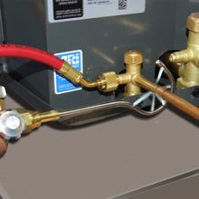 Load image into Gallery viewer, Uniweld UNF3 Nitrogen Flow Indicator with 1/4-Inch Female Flare Inlet Connection and 1/4-Inch Male Flare Outlet Connection
