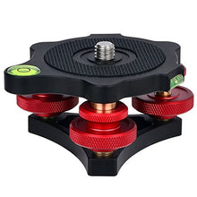 Load image into Gallery viewer, Desmond DLEVX-68 Leveler w Bubble Level for Tripod 3/8 Precision Tri-Wheel Leveling Base
