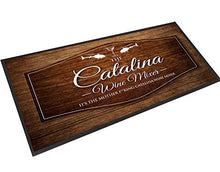 Load image into Gallery viewer, Artylicious Catalina Wine Mixer Wood Effect bar Pub mat Runner Counter mat
