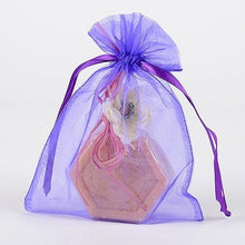 Load image into Gallery viewer, Organza Drawstring Gift Bag 8 x 14 inches 8&quot;x14&quot; (Quantity of 20, Purple)
