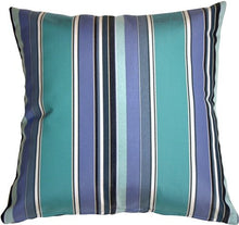 Load image into Gallery viewer, PILLOW DCOR Sunbrella Dolce Oasis Stripes 20x20 Outdoor Pillow
