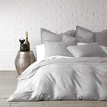 Load image into Gallery viewer, Levtex Home - 100% Linen - King Duvet Cover - Washed Linen in Light Grey - Duvet Cover Size (108 x 96in.)
