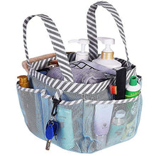 Load image into Gallery viewer, Haundry Mesh Shower Caddy Tote, Portable College Dorm Shower Caddy Bag with 8 Large Pockets for Camping Gym Bathroom
