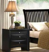 Load image into Gallery viewer, Beautifully Designed Nightstand with Drawers in Black Finish, 26&quot; X 17&quot; X 26&quot; H
