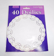 Load image into Gallery viewer, amscan White Round Doilies | Pack of 40 | Party Supply, 6&#39;&#39;

