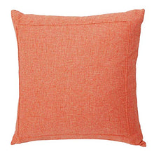 Load image into Gallery viewer, Jepeak Burlap Linen Throw Pillow Cover Cushion Case, Farmhouse Modern Decorative Solid Square Pillow Case, Thickened Luxury for Sofa Couch Bed (22&quot; x 22&quot;, Orange)
