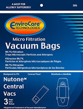 Load image into Gallery viewer, Nutone Microlined Central Vacuum Bags 391, CF391 6/gal Allergen by Envirocare 3PK # 505
