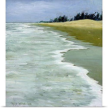 Load image into Gallery viewer, GREATBIGCANVAS Entitled The Beach, 2004 Oil on Canvas Poster Print, 37&quot; x 60&quot;, Multicolor
