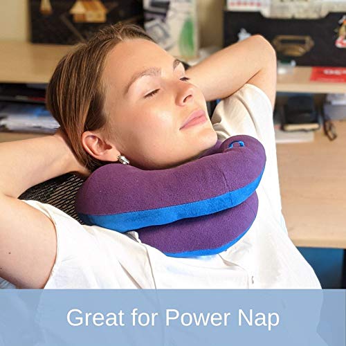 BCOZZY Neck Pillow for Travel Provides Double Support to The Head, Neck,  and Chin in Any Sleeping Position on Flights, Car, and at Home, Comfortable