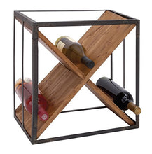 Load image into Gallery viewer, Deco 79 Contemporary Wood Square Wine Rack, 15&quot; x 11&quot; x 16&quot;, Black
