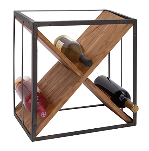 Deco 79 Contemporary Wood Square Wine Rack, 15