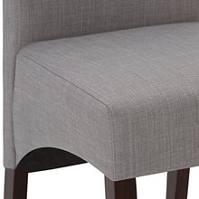 Load image into Gallery viewer, SIMPLIHOME Avalon Contemporary Deluxe Parson Dining Chair (Set of 2) in Dove Grey Linen Look Fabric
