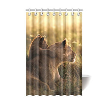 Load image into Gallery viewer, CTIGERS Shower Curtain for Kids Cool Elephant Lion Mom and Lion Kids Polyester Fabric Bathroom Decoration 48 x 72 Inch
