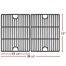 Load image into Gallery viewer, Hongso 17 inch Porcelain Coated Cast Iron Cooking Grids Grates Replacement for Nexgrill 720-0830H, Kenmore 41516106210 415.16106210 Gas Grill, Set of 2 (PCA192)
