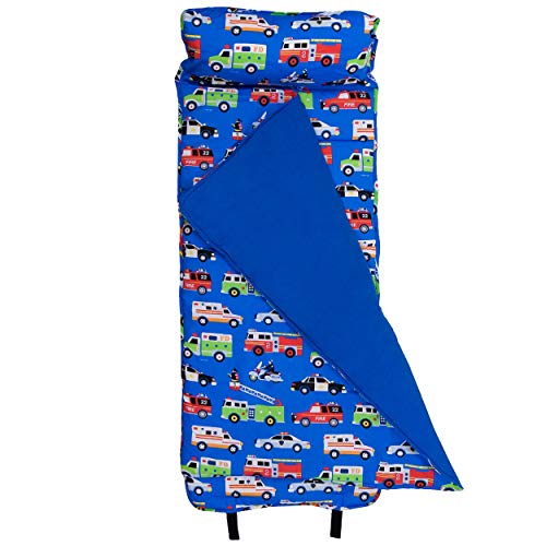 Wildkin Original Nap Mat with Pillow for Toddler Boys and Girls, Measures 50 x 20 x 1.5 Inches, Ideal for Daycare and Preschool, Mom's Choice Award Winner, BPA-Free, Olive Kids (Heroes)