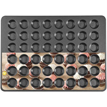 Load image into Gallery viewer, Wilton Perfect Results Non Stick Mega Mini Cupcake, 48 Cup Muffin Pan, Black
