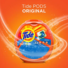 Load image into Gallery viewer, Tide PODS 3 in 1 HE Turbo Laundry Detergent Pacs, Original Scent, 81 Count Tub, Packaging May Vary
