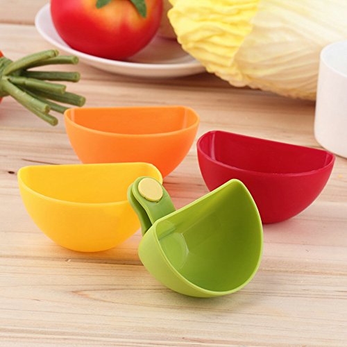 4Pcs Dip Clips Kitchen Bowl kit Tool Small Dishes Spice Clip For Tomato Sauce Salt Vinegar Sugar Flavor Spices