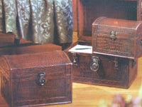 Sherwood Vintage Leather 3 Piece Storage Boxes Set