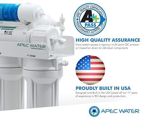 Apec Water Systems Roes Ph75 Essence Series Top Tier Alkaline Mineral P H+ 75 Gpd 6 Stage Certified U