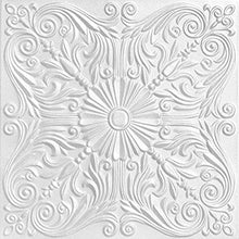 Load image into Gallery viewer, A La Maison Ceilings R139 Spanish Silver Foam Glue-up Ceiling Tile (21.6 sq. ft./Case), Pack of 8, Plain White

