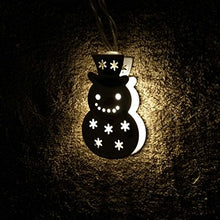 Load image into Gallery viewer, Penfly 1.5m 10LEDs Decorative Metal Snowman Shape Fairy Night Mood Light Romantic Lamp for Home Indoor Bedroom Babyroom Children Wedding Party Festival New Year Dcor Warm White Light Color
