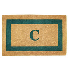 Load image into Gallery viewer, Heavy Duty 22&quot; x 36&quot; Coco Mat Green Single Picture Frame, Monogrammed C
