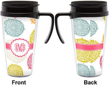 Load image into Gallery viewer, Doily Pattern Acrylic Travel Mug with Handle (Personalized)
