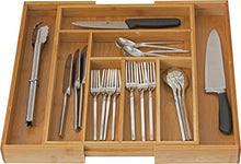 Load image into Gallery viewer, Home-it Expandable use for, Utensil Flatware Dividers-Kitchen Drawer Organizer-Cutlery Holder, Bamboo
