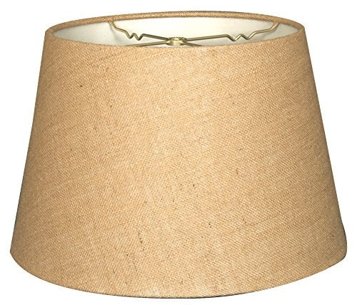 Royal Designs, Inc. Modern Tapered Shallow Drum Hardback Lampshade, HB-606-16BL, Burlap, 12 x 16 x 11