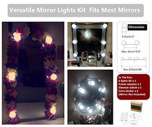 Load image into Gallery viewer, Waneway Hollywood Vanity Lights for Lighted Makeup Mirror Dressing Table DIY LED Lighting Strip Stick on Plug in with Dimmer and Power Supply, 6 Light / 9 FT, Mirror Not Included
