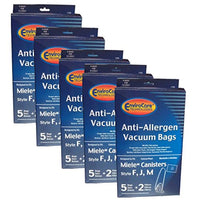 EnviroCare 25 Bags (5 pkgs) Miele F J M HEPA Allergen Canister Blue Collar Bags and Filters