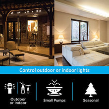 Load image into Gallery viewer, myTouchSmart Indoor and Outdoor Digital Timer, Plug-In, Two Grounded Outlets, Weather Resistant, Presets/ Custom Countdown, Ideal for String Lights, Christmas Lights, 26898
