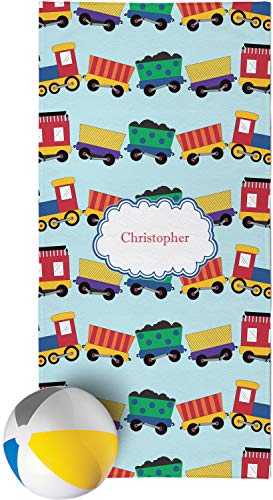 RNK Shops Trains Beach Towel (Personalized)
