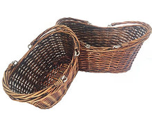 Load image into Gallery viewer, TOPOT 16PCS Dark brown Willow Basket with Hard liner &amp;double Handles-wholesale lot
