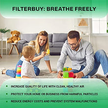 Load image into Gallery viewer, Filterbuy 18x30x1 Air Filter MERV 8 (Allergen Odor Eliminator), Pleated HVAC AC Furnace Filters with Activated Carbon (4-Pack, Black)

