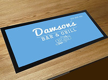 Load image into Gallery viewer, Artylicious Personalised Family bar &amp; Grill Blue bar Pub bar Runner Counter mat
