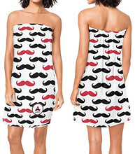 Load image into Gallery viewer, YouCustomizeIt Mustache Print Spa/Bath Wrap (Personalized)
