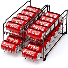 Load image into Gallery viewer, 2 Pack   Stackable Beverage Soda Can Dispenser Organizer Rack, Bronze

