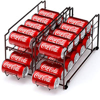 2 Pack   Stackable Beverage Soda Can Dispenser Organizer Rack, Bronze