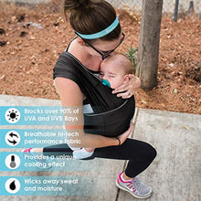 Load image into Gallery viewer, Baby K&#39;tan Active Baby Wrap Carrier, Infant and Child Sling - Simple Pre-Wrapped Holder for Babywearing - No Tying or Rings - Carry Newborn up to 35 Pound, Black, X-Small (Women 2-4 / Men 36)
