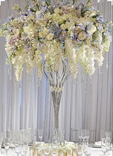 Load image into Gallery viewer, Luyue 3.18 Feet Artificial Silk Wisteria Vine Ratta Silk Hanging Flower Wedding Decor,6 Pieces,(Off-White)
