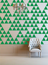 Load image into Gallery viewer, Triangle Pattern Wall Decal (Light Green, 8&quot; (H) X 8&quot; (W))

