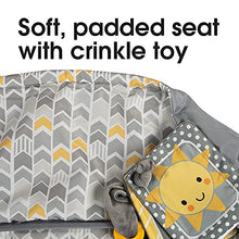 Load image into Gallery viewer, Boppy Shopping Cart and High Chair Cover | Sunshine Gray and Yellow Chevron with Sun Book Toy | 2-Point Safety Belt | Wipeable, Machine Washable | 6-48 months
