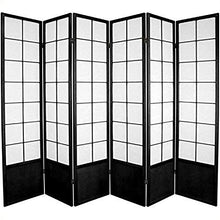 Load image into Gallery viewer, Oriental Furniture 6 ft. Tall Zen Shoji Screen - Black - 6 Panels
