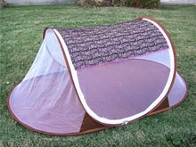 Load image into Gallery viewer, I Frogee Dark Brown/Pink Floral Brocade Pop-Up Tent
