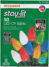 Load image into Gallery viewer, Sylvania Stay-lit LED Multicolored Faceted C9 Lights, 50
