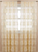 Load image into Gallery viewer, LORRAINE HOME FASHIONS, Ivory Priscilla Window Curtain Pairs, 120 X 63 Inch, Set of 2, 120&quot; x 63&quot;
